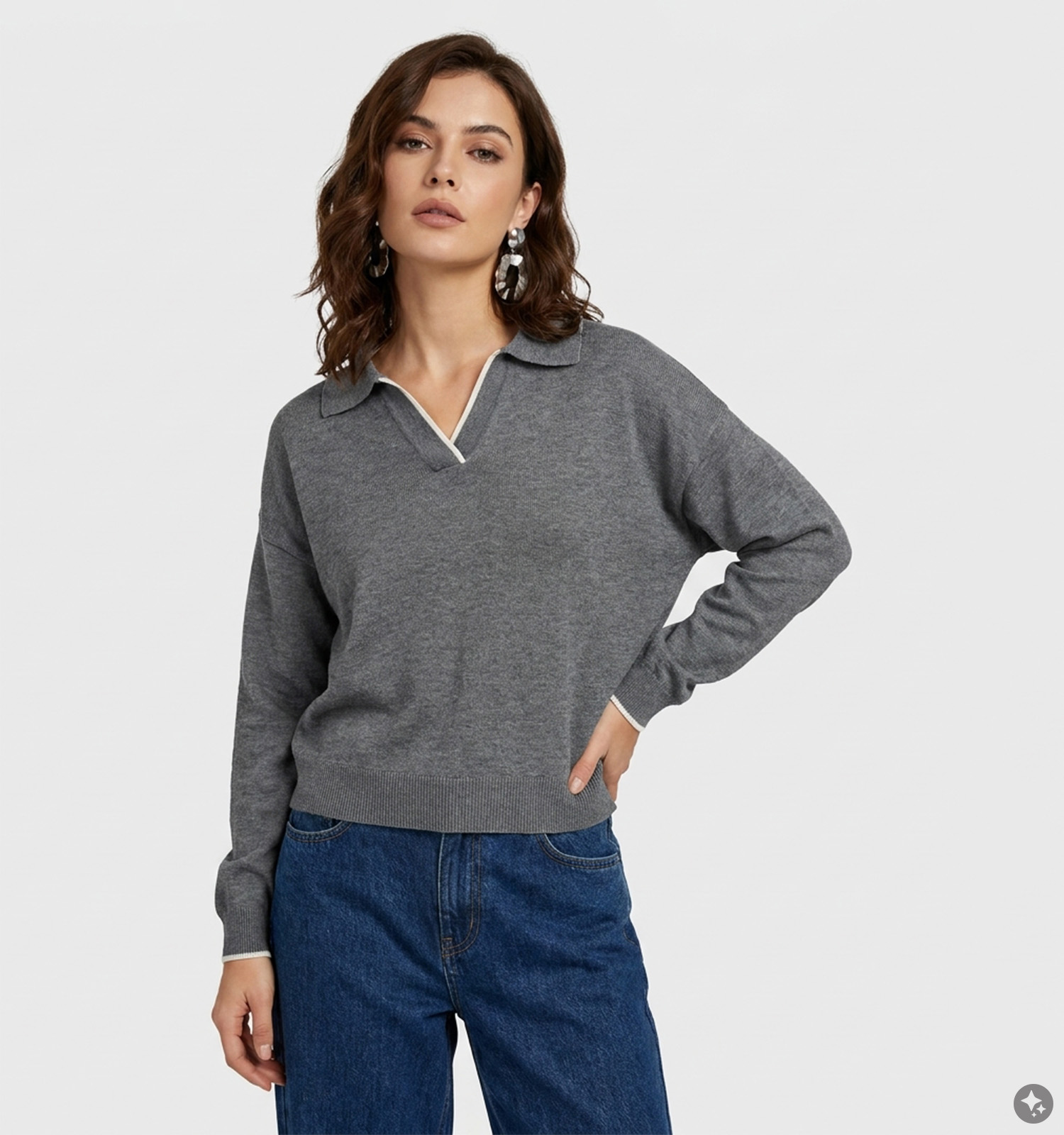 Vero Moda Lybbi Grijze Trui