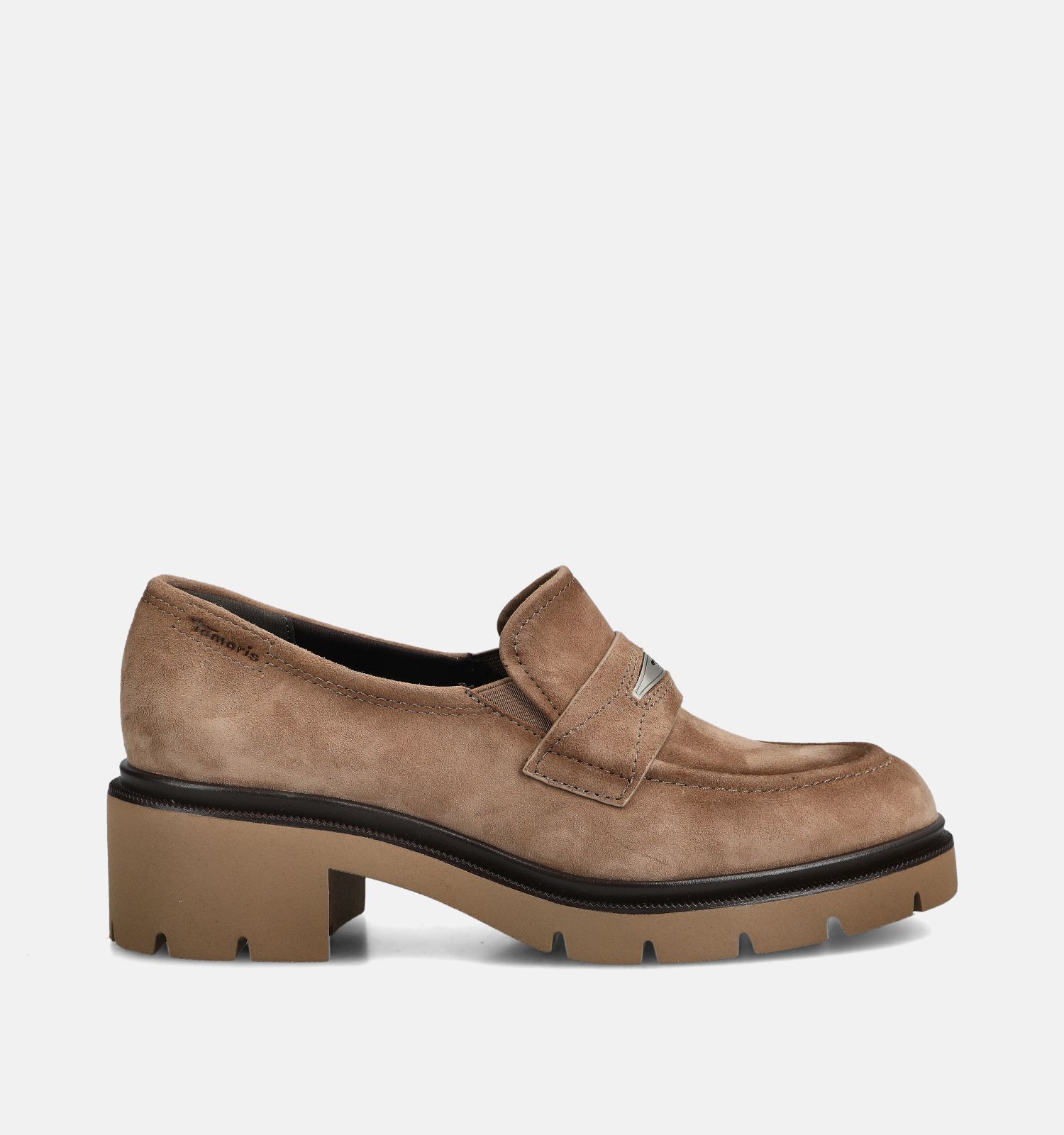Tamaris Bruine Loafers met Lage Hak