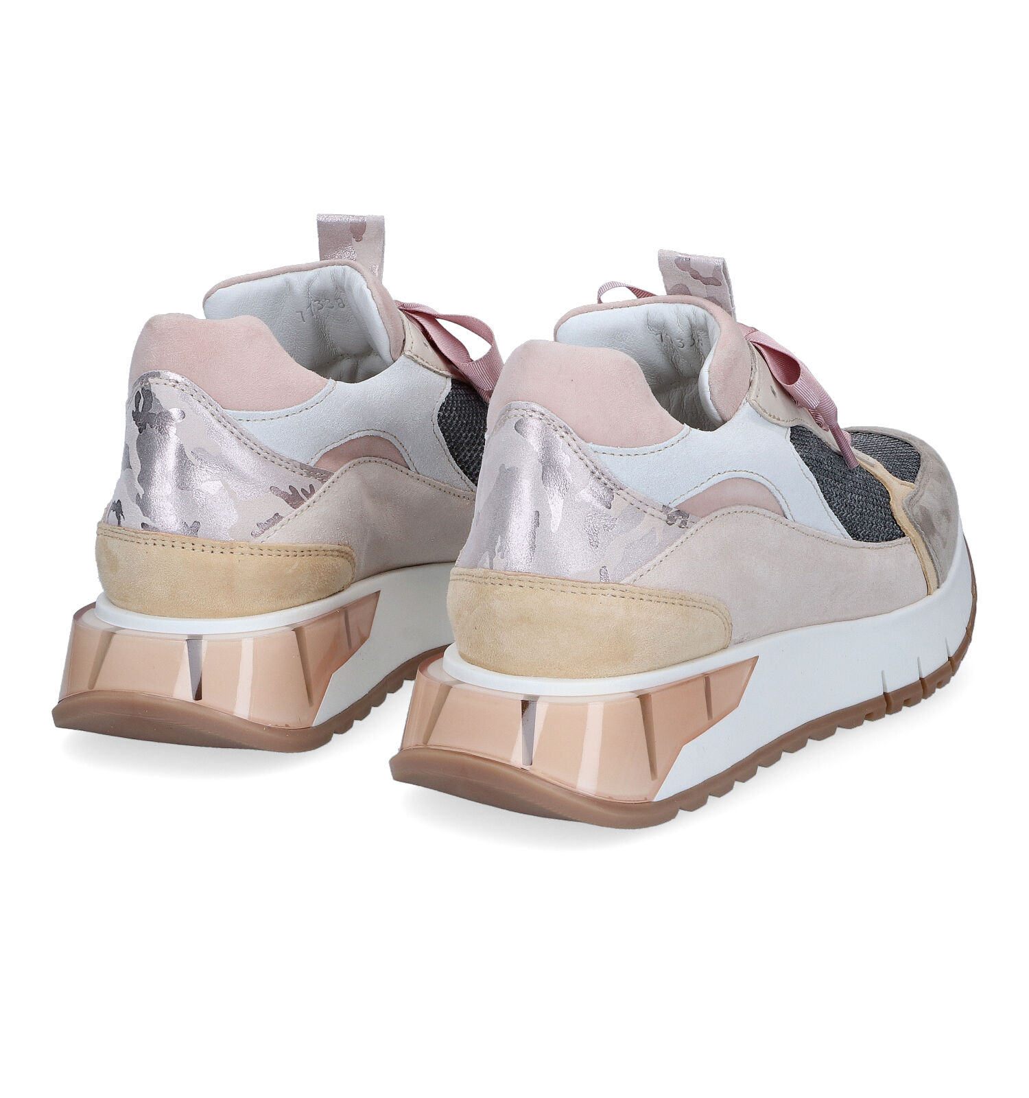 Softwaves Roze Veterschoenen Dames Sneakers Online op TORFS.BE