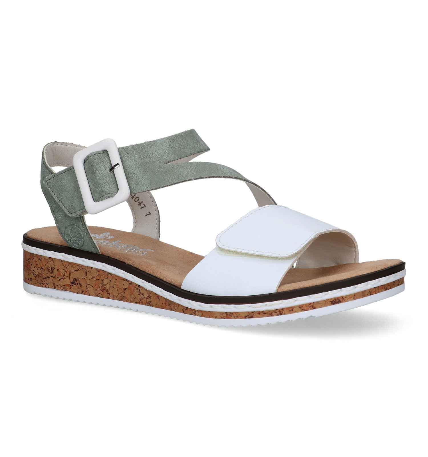 constant Foto Huichelaar Rieker Groene Sandalen | Dames Sandalen