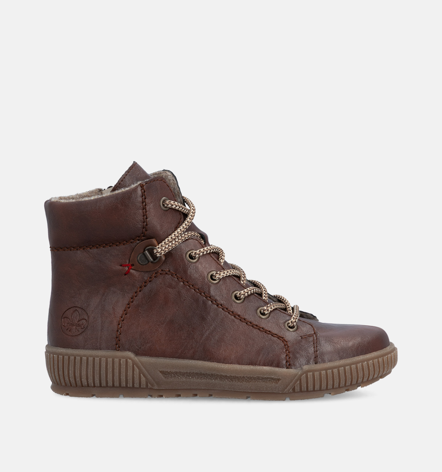 Rieker Antistress Bruine Hoge Schoenen met Veter en Rits