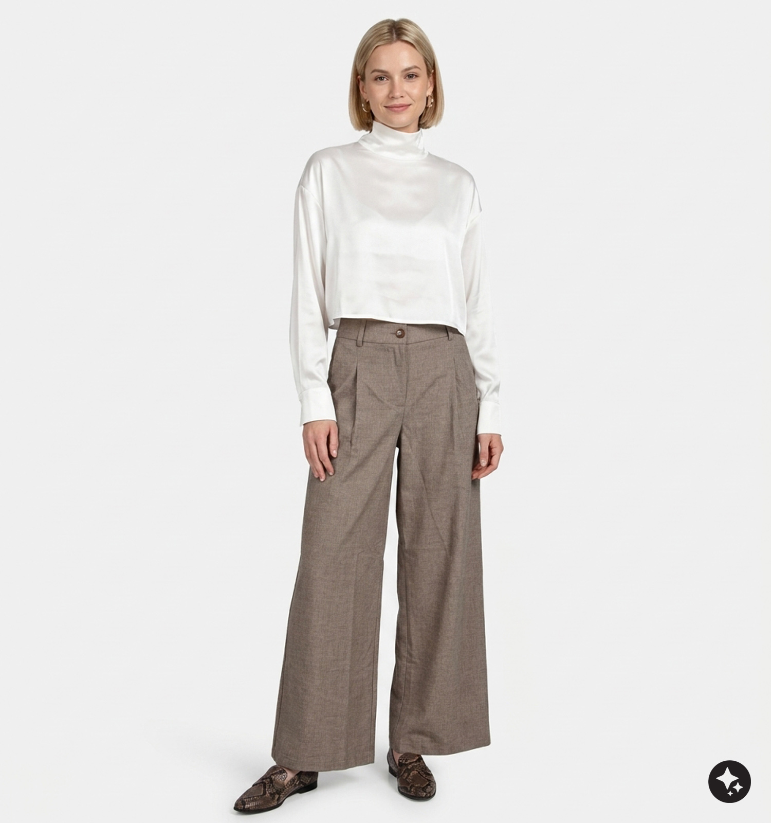 Minuit Douze Wesley Pantalon classique en Beige