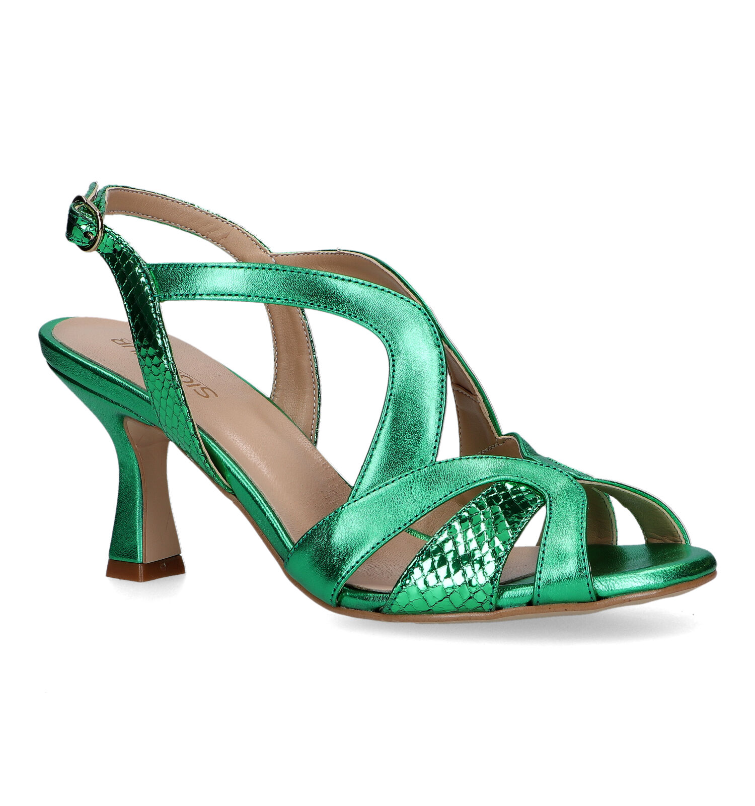 Sandalen met hak groen deals