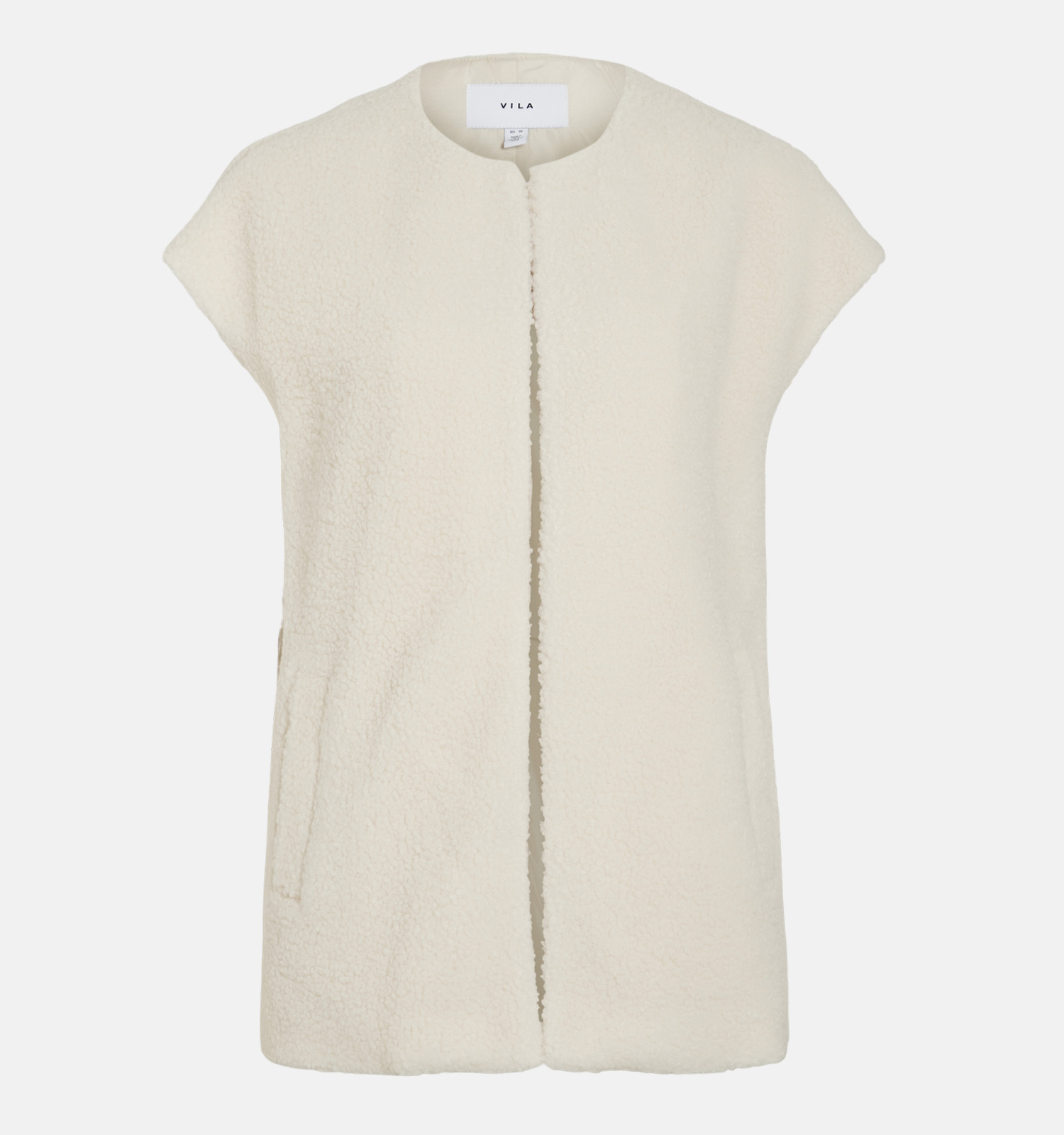 Vila Teddy Lichtbeige Bodywarmer