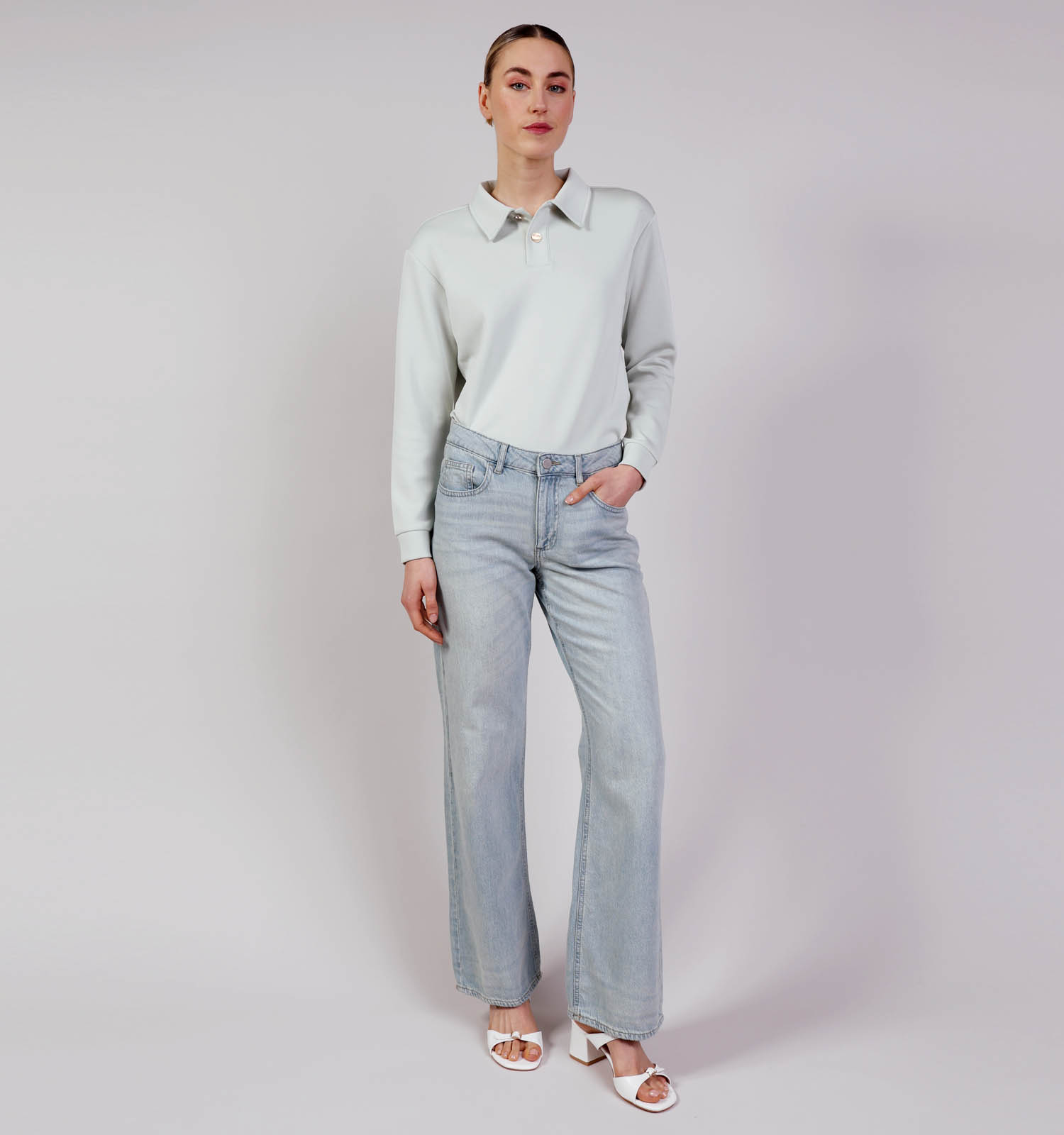 Vila Palma Wide Jeans en Bleu