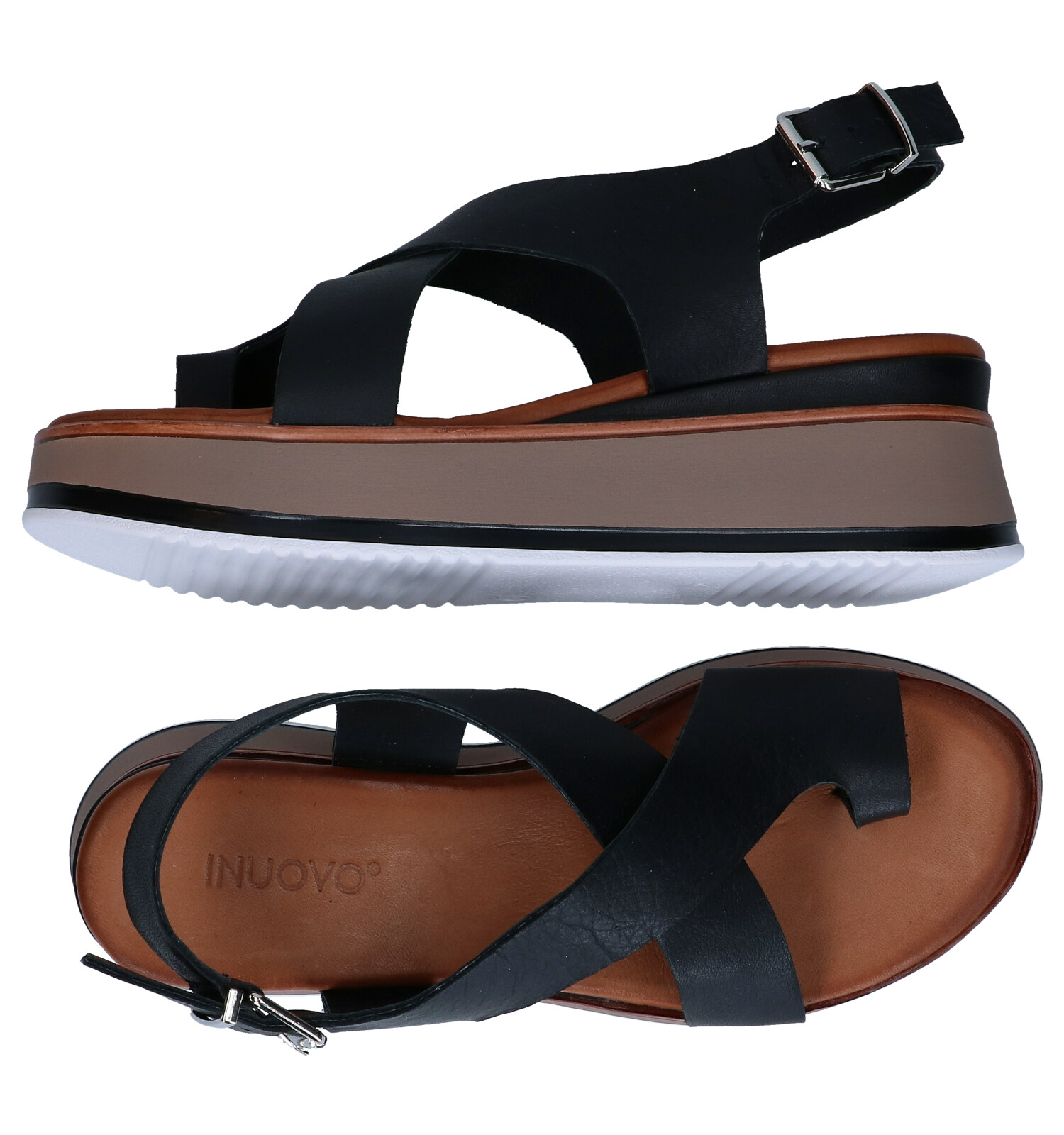 Inuovo Zwarte Sandalen | TORFS.BE | Gratis verzend en retour