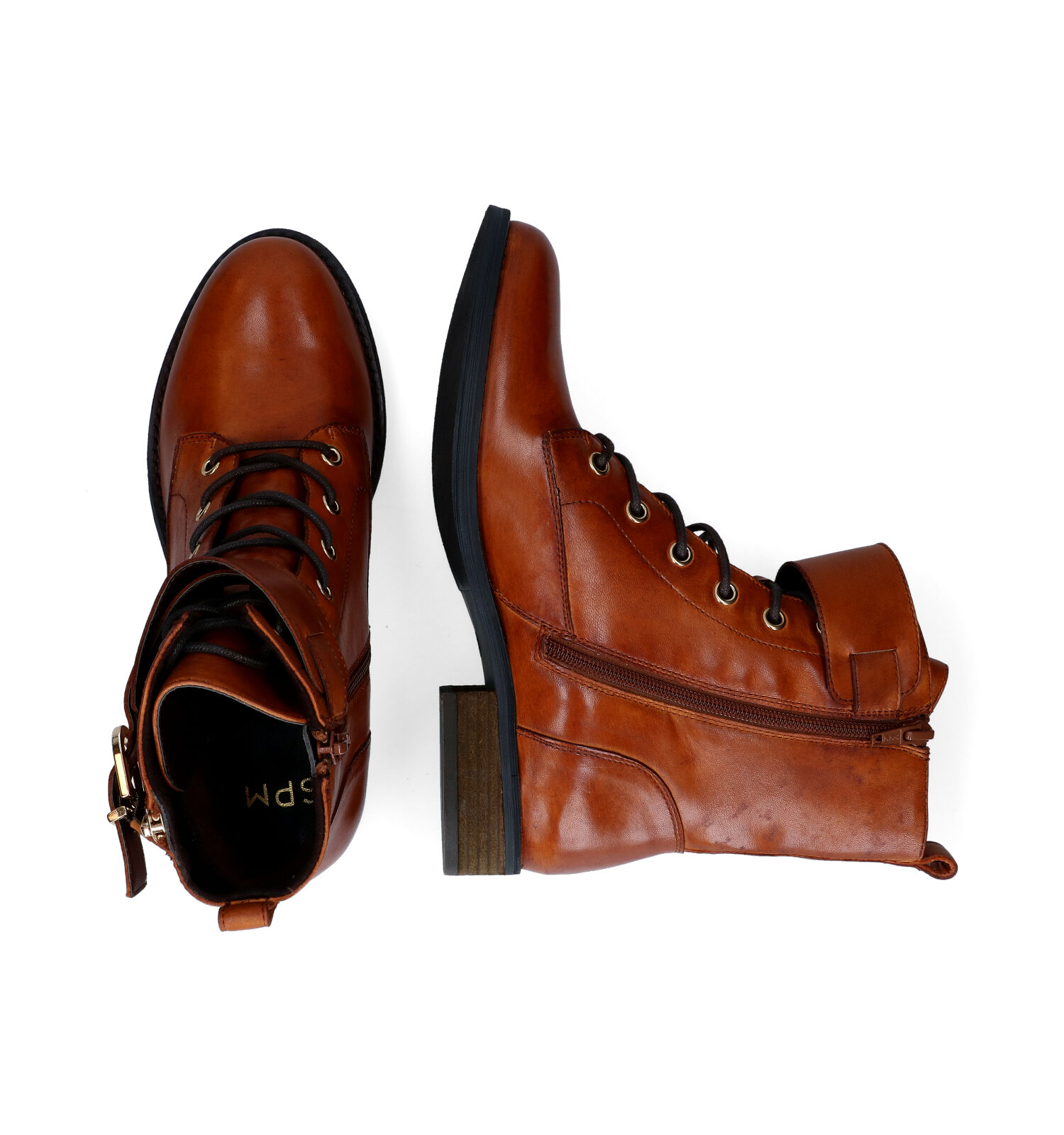 Voorlopige naam Te Obsessie SPM Narda Cognac Boots | Dames Enkellaarsjes