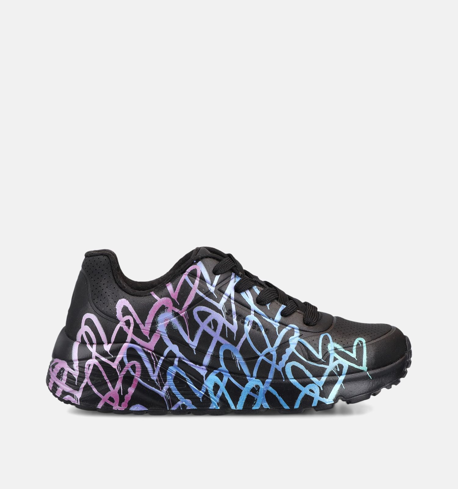 Skechers Uno Lite Metallic Joy Zwarte Sneakers