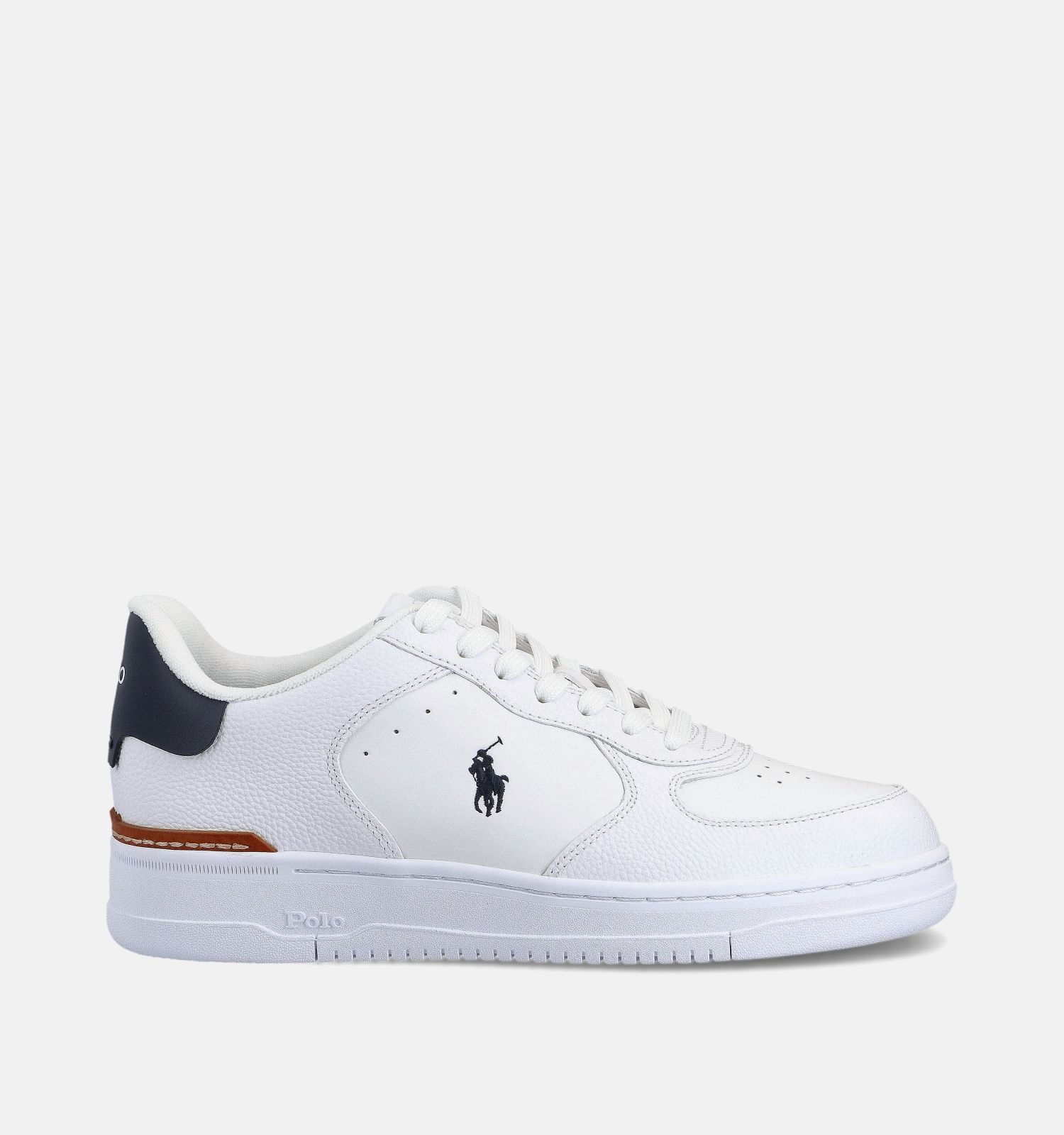 Polo Ralph Lauren Mastercourt Chaussures plates en Blanc/Bleu foncé
