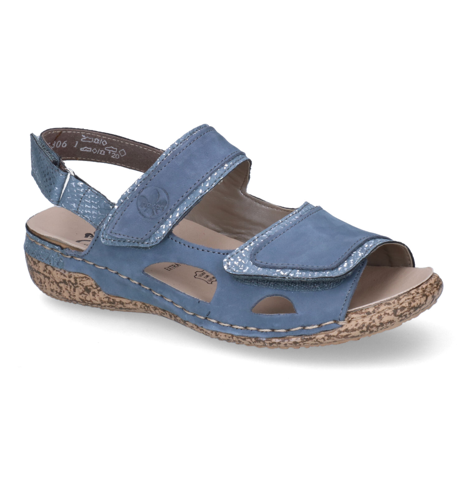 Rieker - Sandalen voor dames - Blauw - Shoemixx.nl