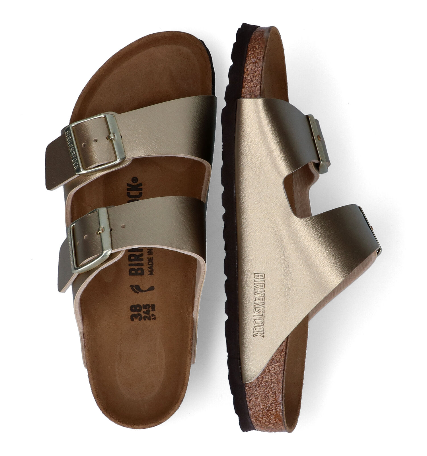 Birkenstock Arizona Gouden Slippers | TORFS.BE | Gratis verzend en retour
