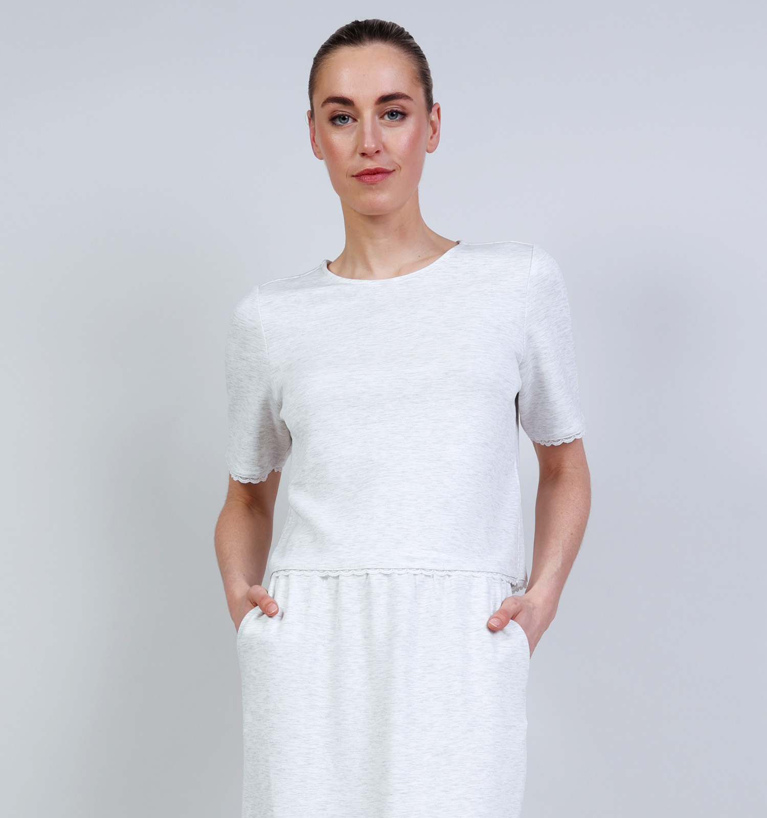 Vero Moda Jade Lichtgrijze T-shirt