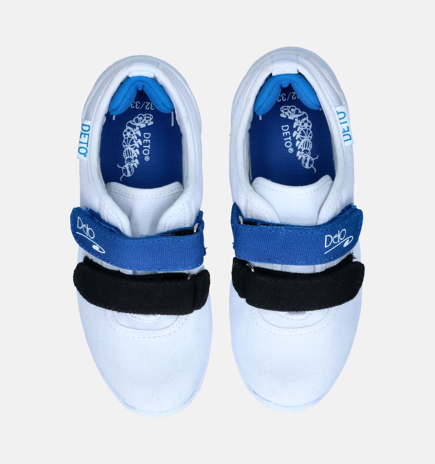 Deto Witte Turnpantoffels met Velcro | TORFS.BE | Gratis verzend en retour
