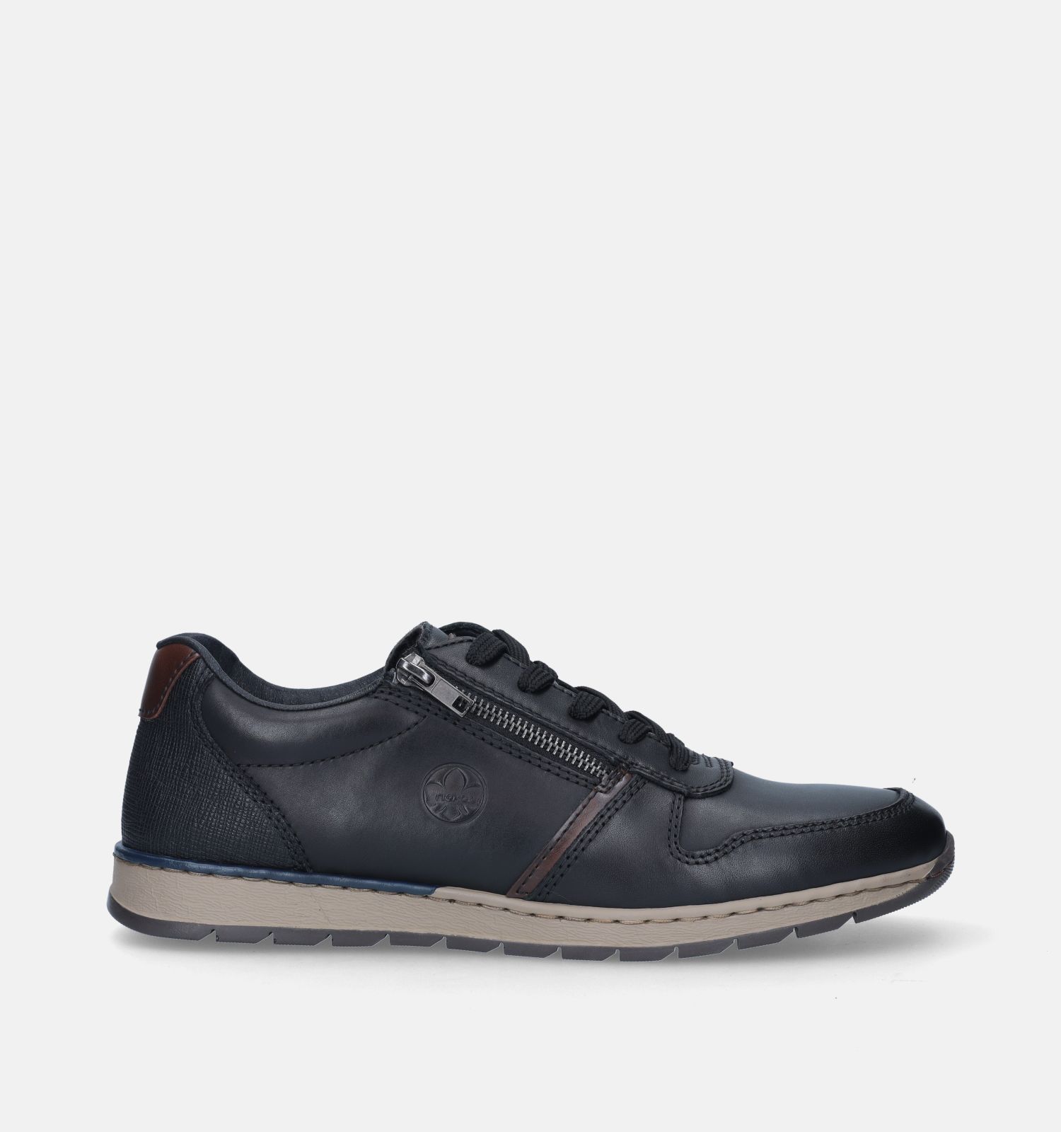 Rieker B4923 Heren Veterschoenen - Comfortabele Halfhoge Zomerschoenen In Linnenlook Met Extra Zachte Zool