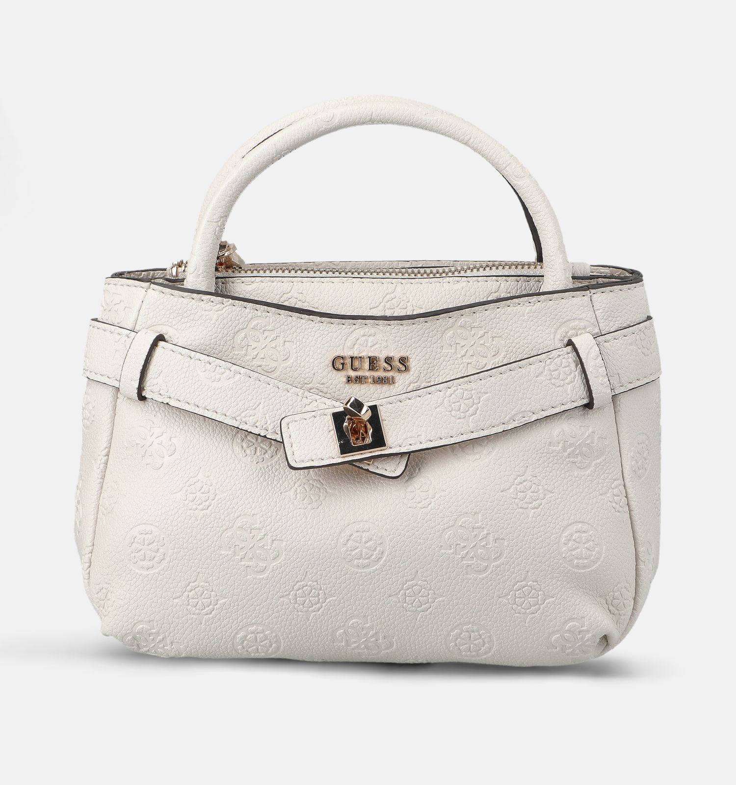 Guess Stone Logo Ecru Handtas