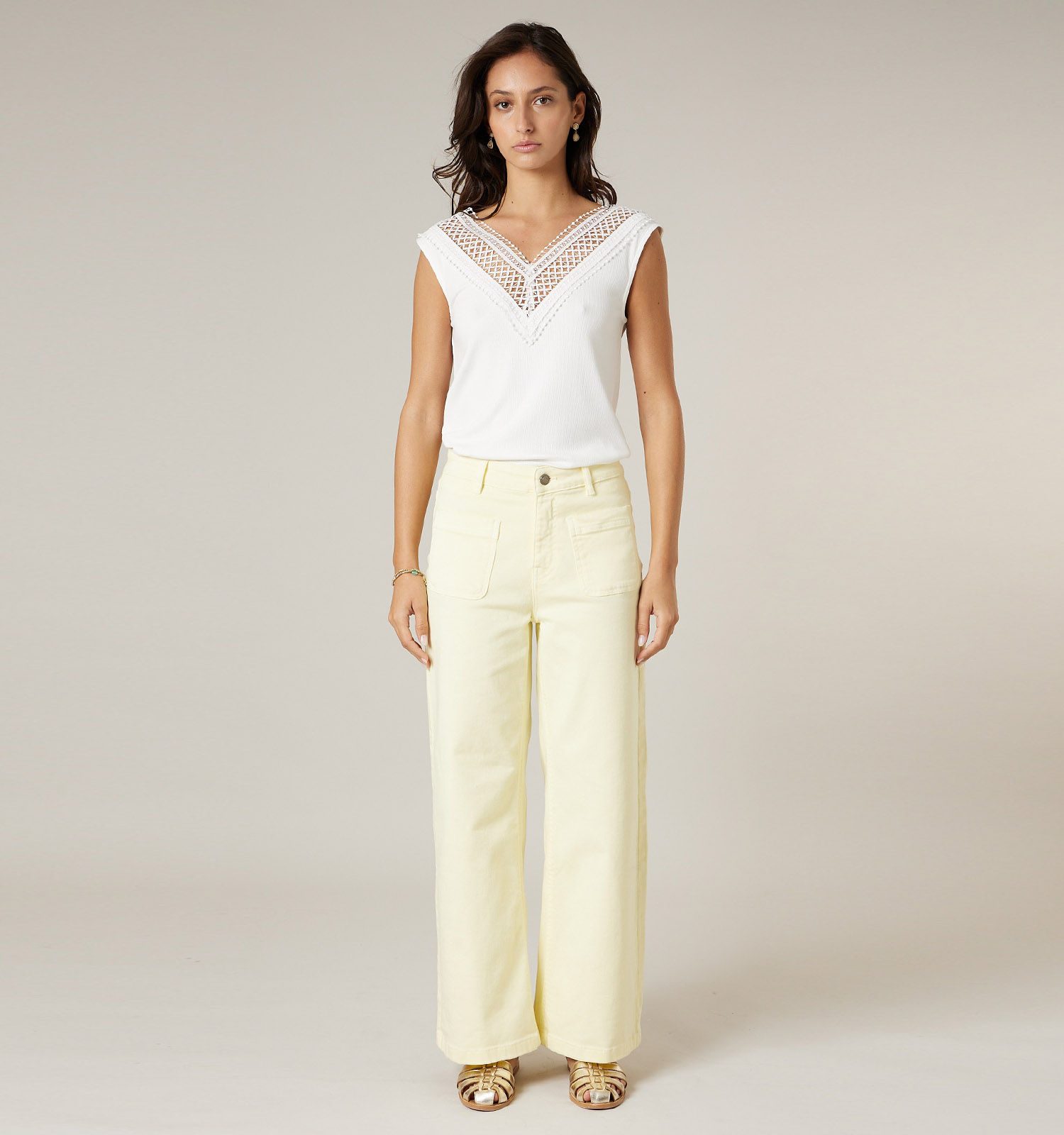 Deeluxe Original Straight leg jeans Geel