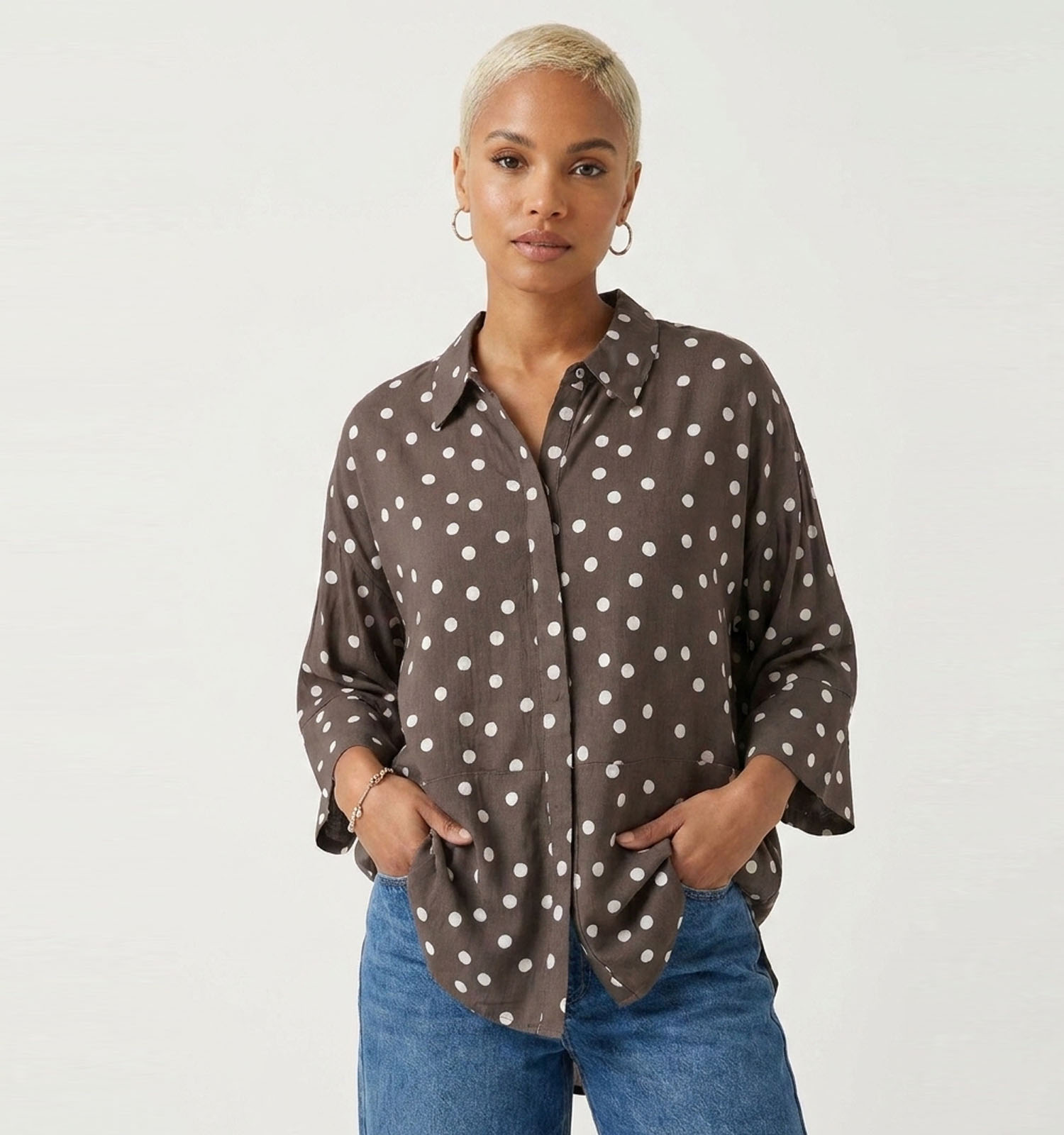 Vero Moda Elisa Donkerbruine Blouse