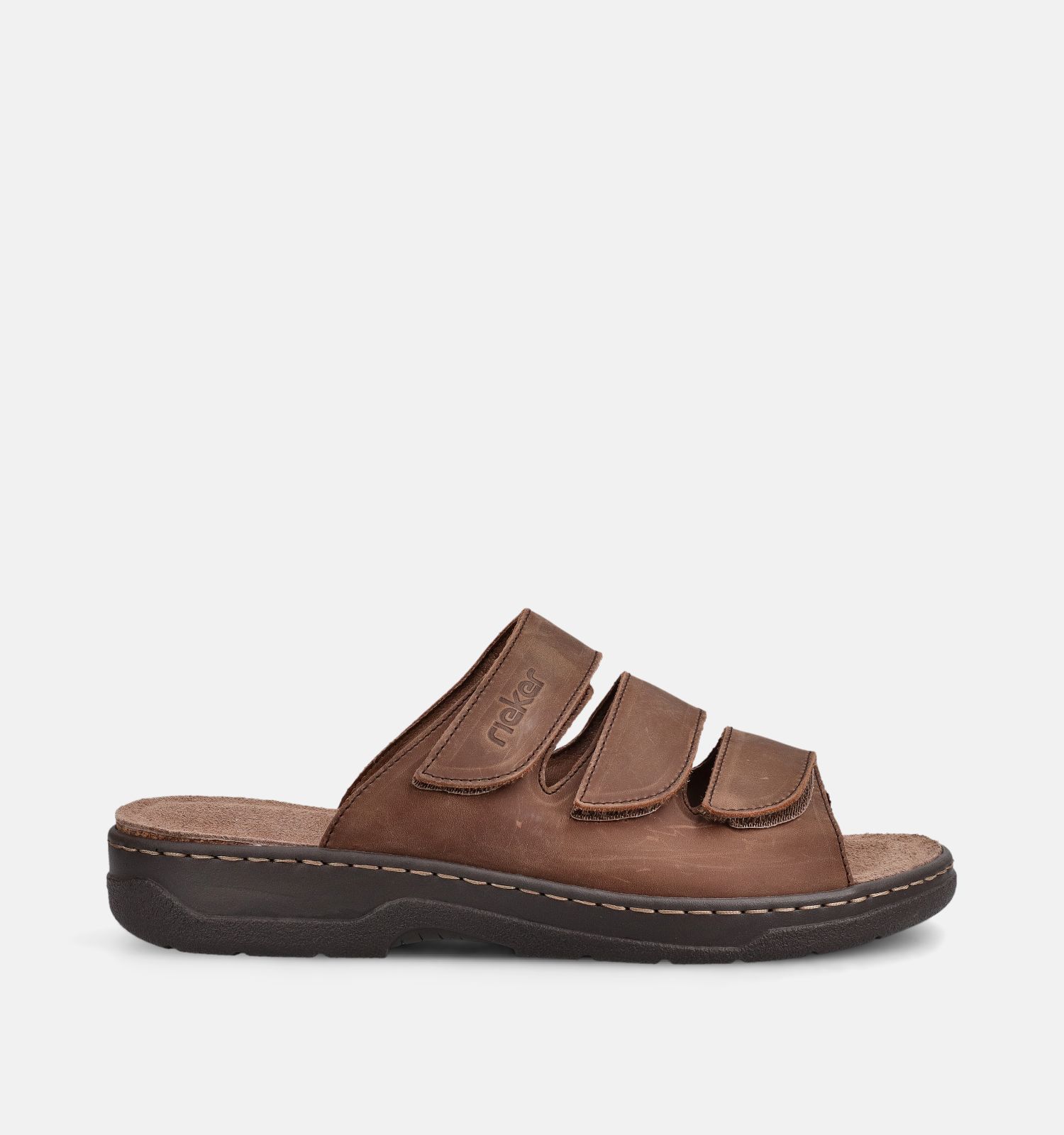 Rieker Cognac Slippers voor Steunzolen