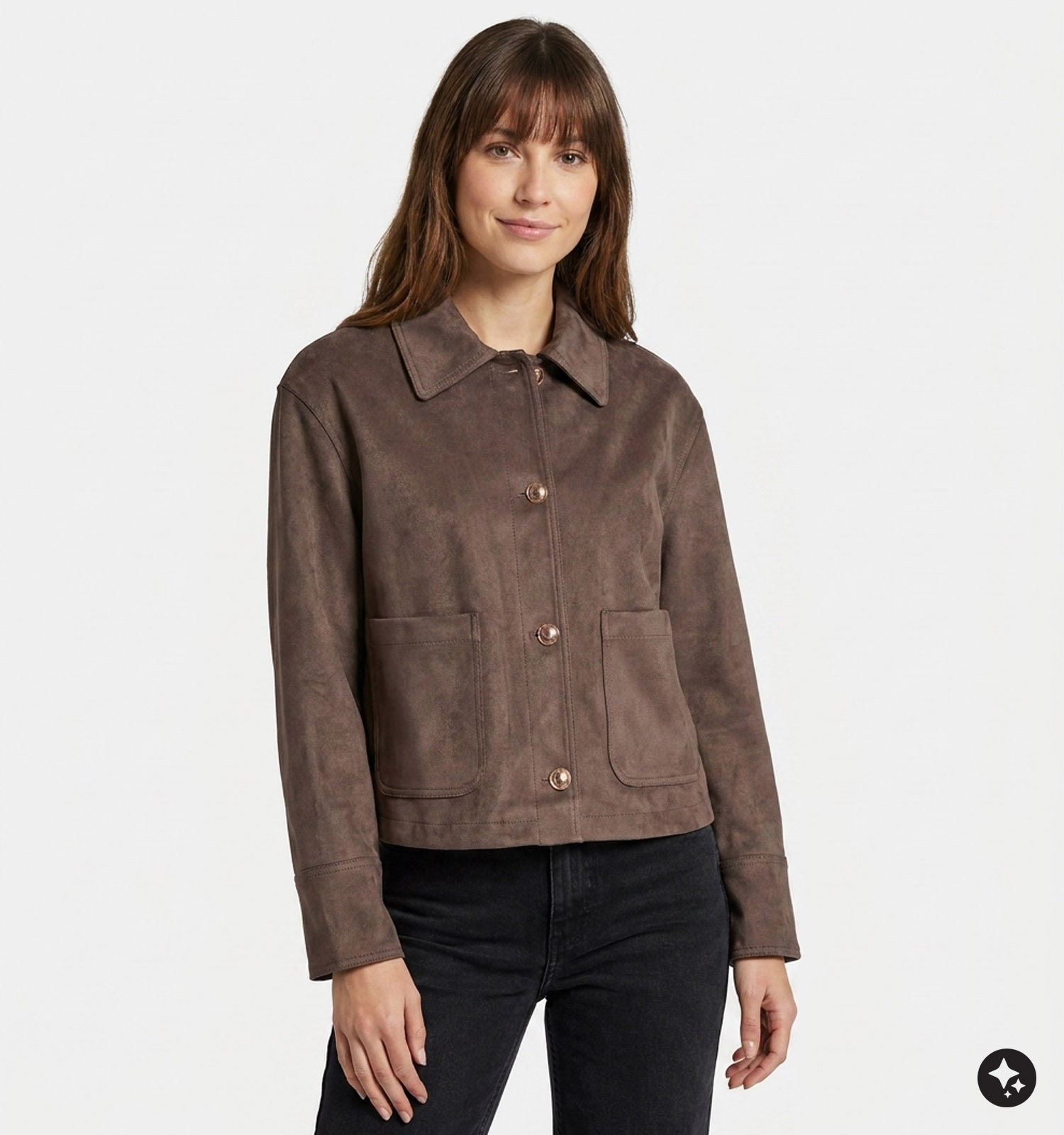 Guess Donkerbruine Korte Jas